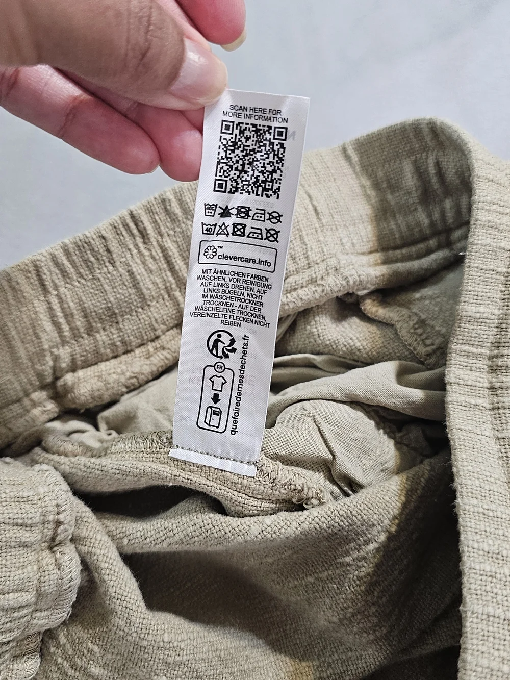 Topman Beige Textured Drawstring Shorts Men's Size 30 Cotton Casual Beach Boho